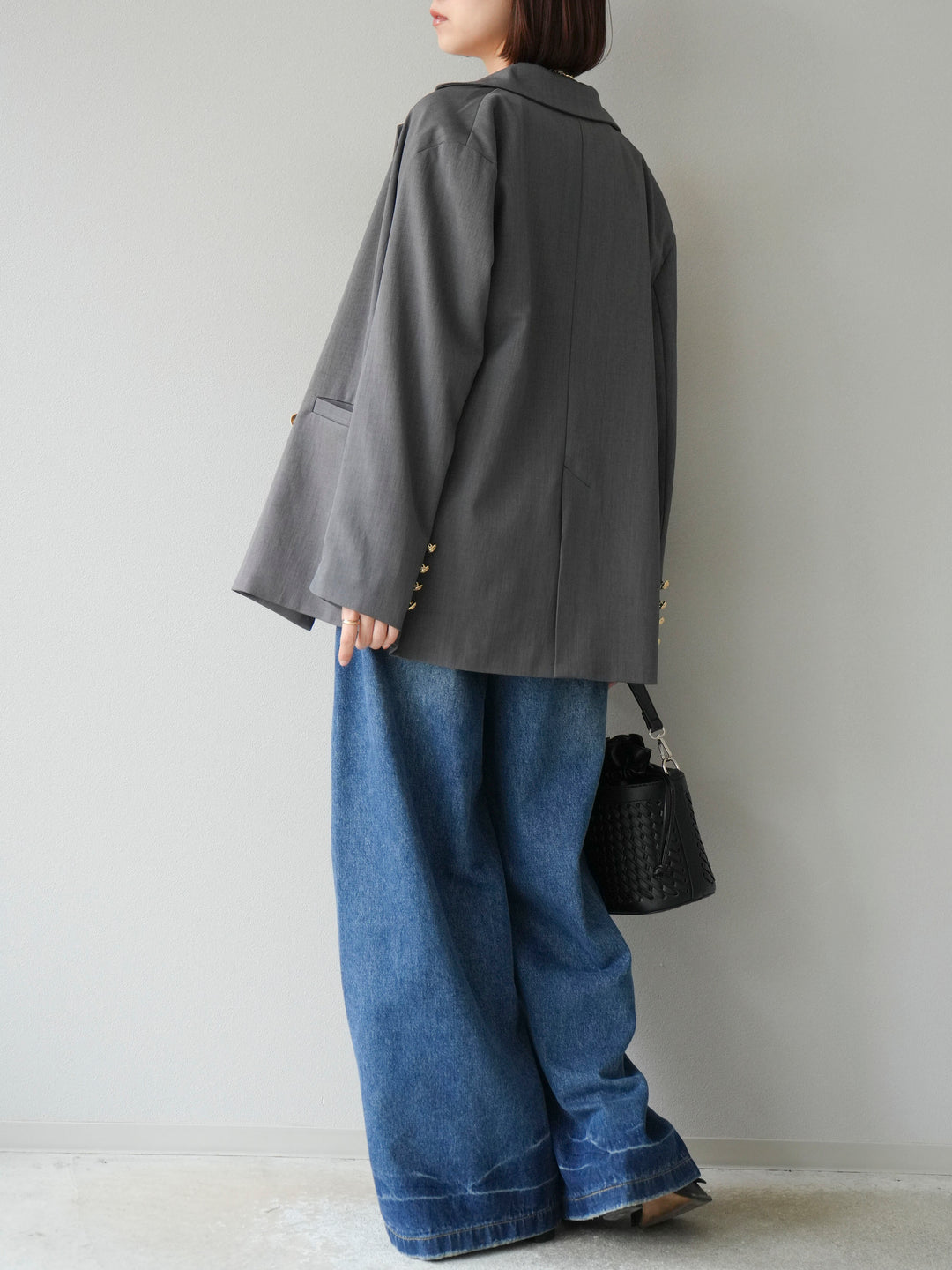 [予約]ラップルーズワイドデニム/ブルー