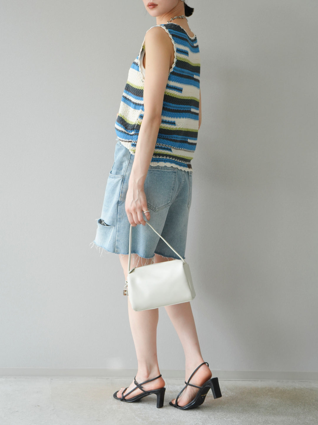 【預購】寬鬆半身牛仔褲/淺藍