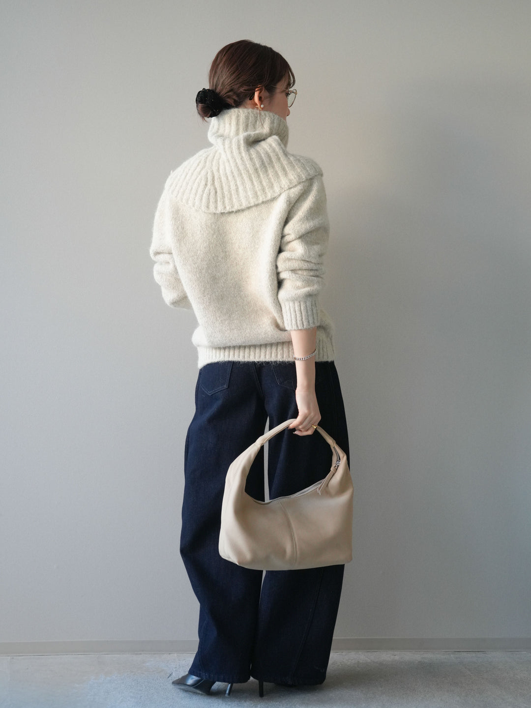 [予約]バレルレッグデニムパンツ/navy