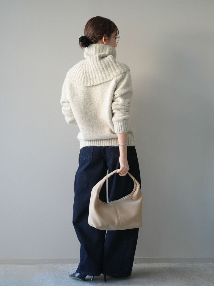 [予約]バレルレッグデニムパンツ/navy