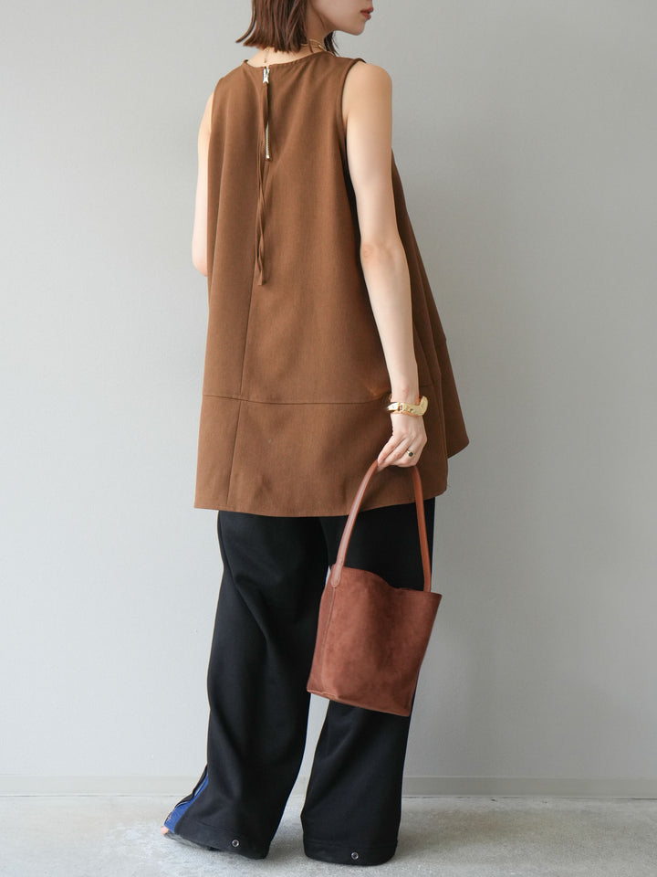 [予約]デニム切替2WAYデザインスウェットパンツ/ブラック