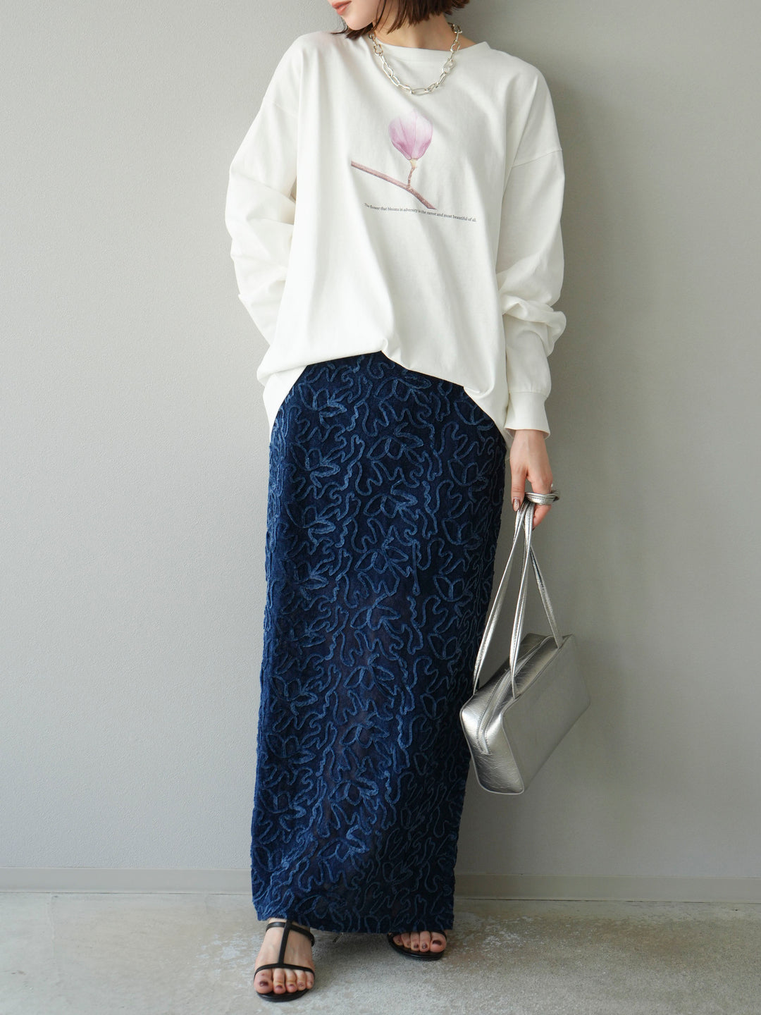 [予約]フラワーフォトプリントBIGロンT /オフ2