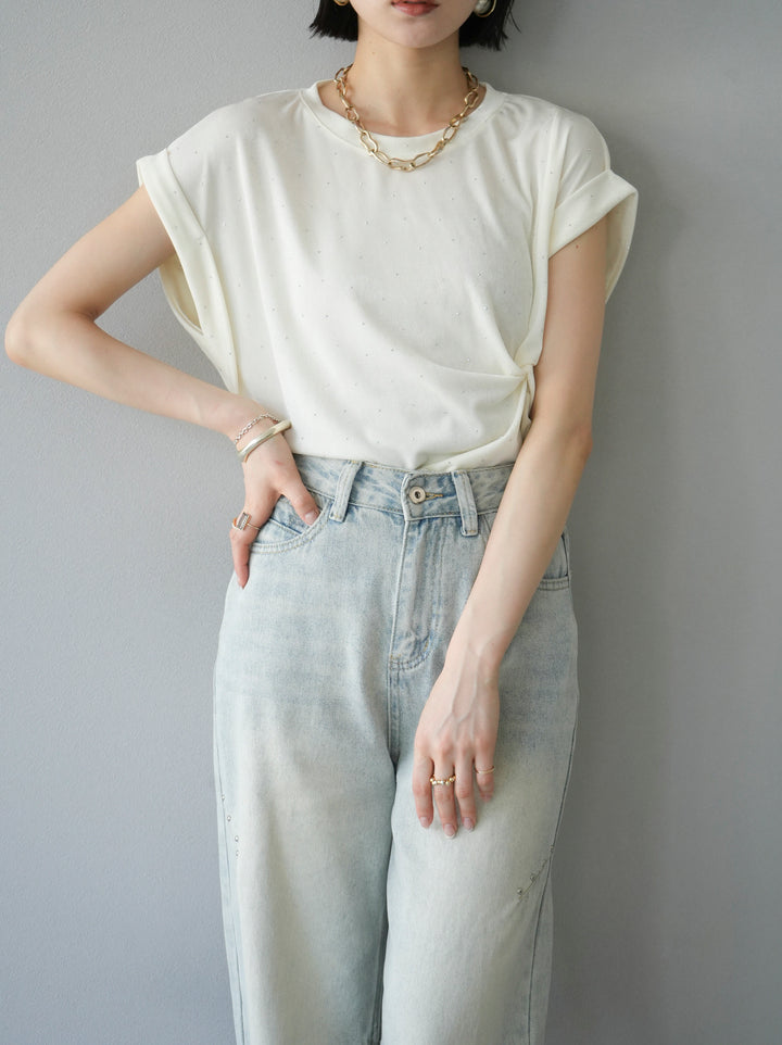 [Pre-order] Stone Cache-Coeur Top/Ivory