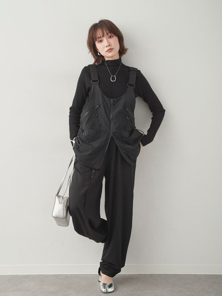 [SET]2wayバッグベスト+2wayデザインドレープパンツ(2set)