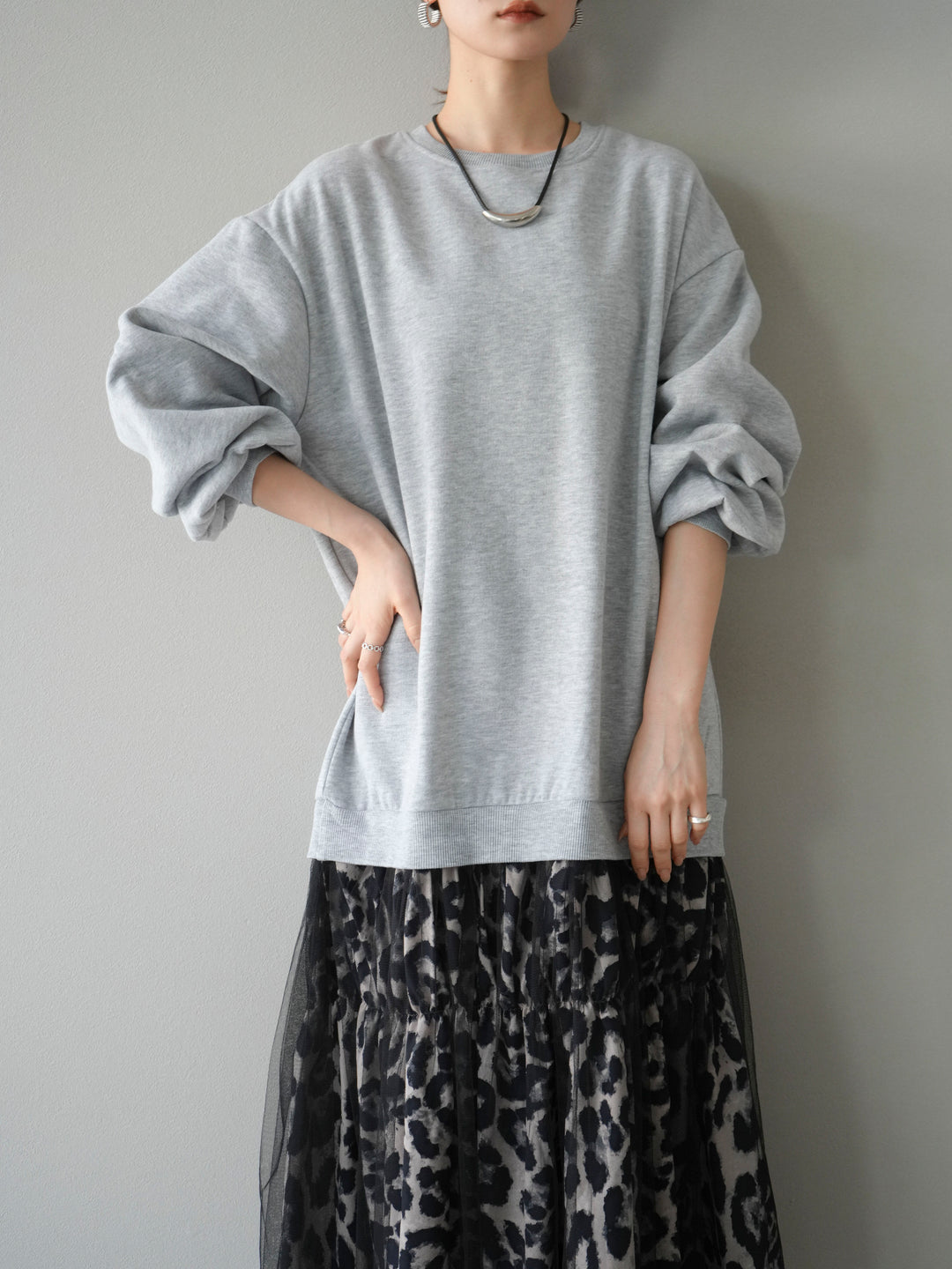 [SET] Sweat Docking 動物印花層疊連身裙 + 可選飾品套裝（2 套）