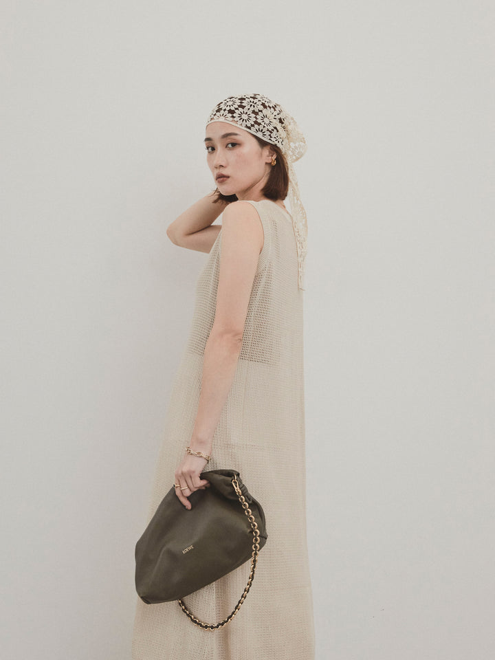 [SET]アソートボタンニットロングジレ+スカラップレースロングスカート(2set)