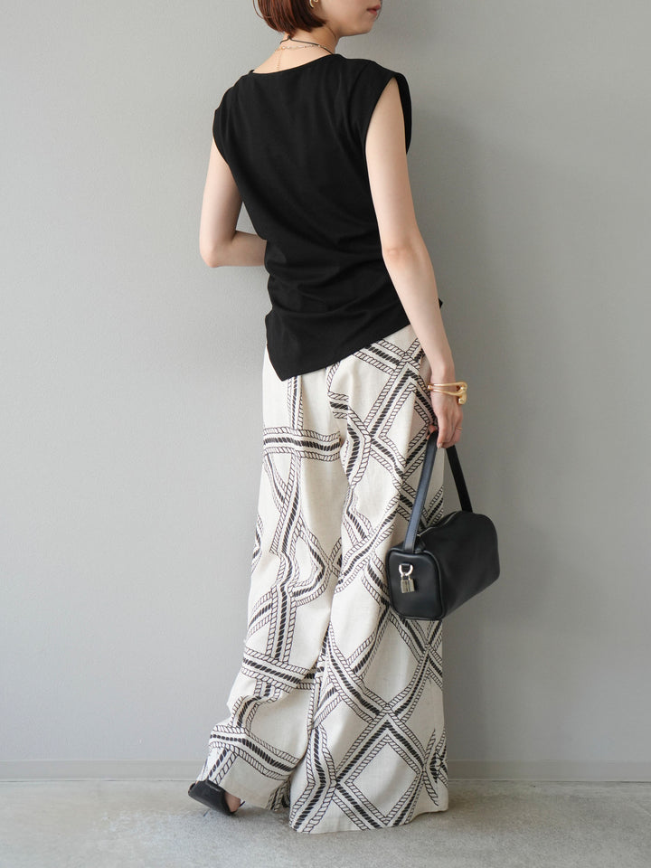 [訂位] 麻繩休閒褲/象牙白