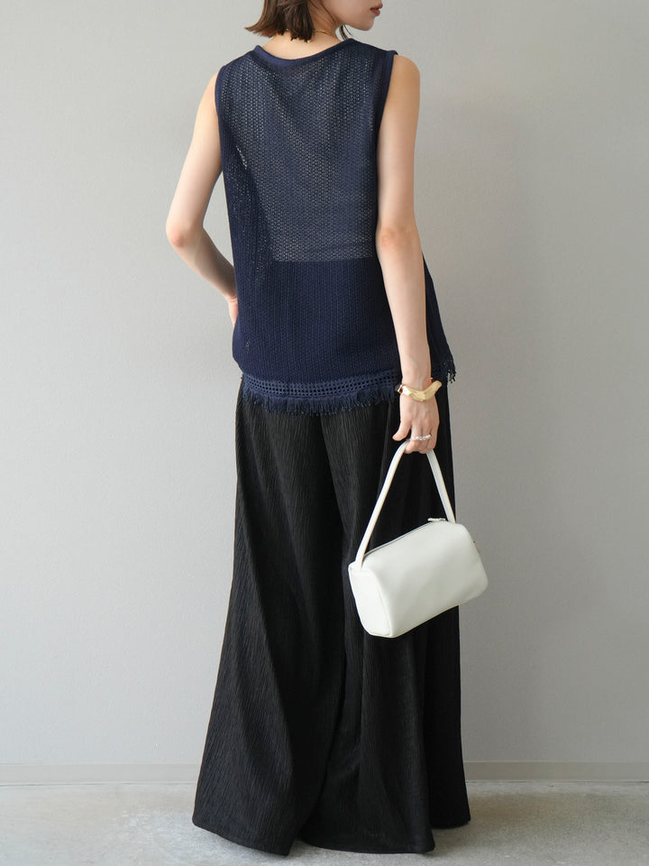 [SET] 柳條寬鬆褲 + 柳條寬鬆褲 (2set)