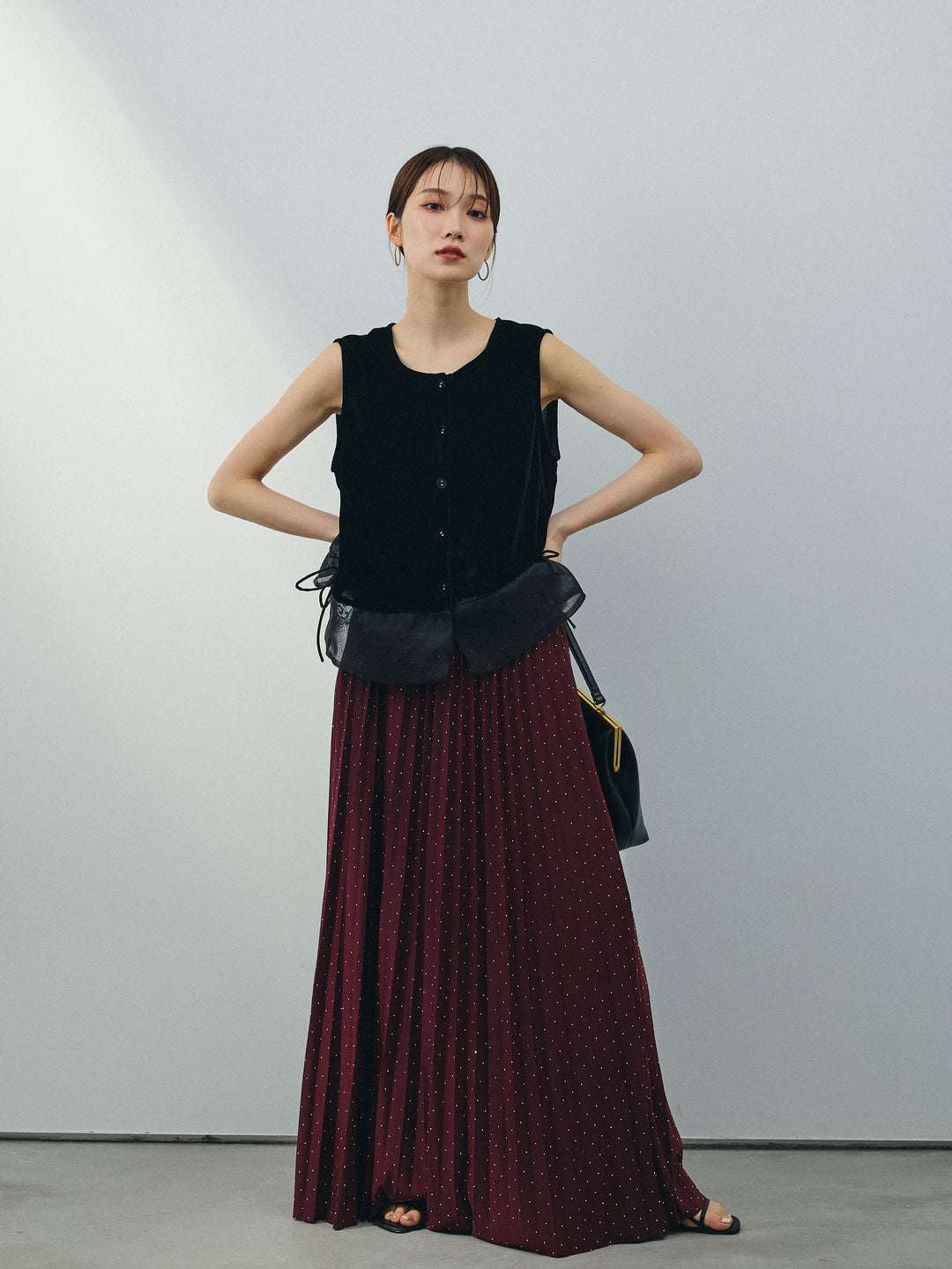 [SET] 水鑽百褶裙 + 水鑽百褶裙 (2set)