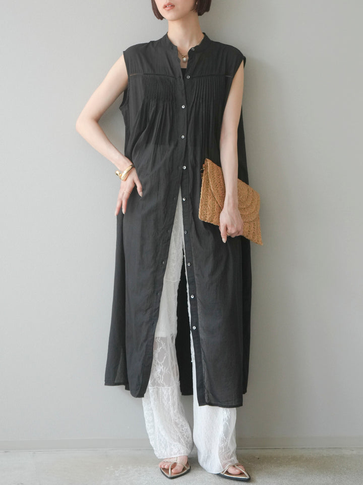 [予約]パッチワークレースワイドパンツ/ホワイト