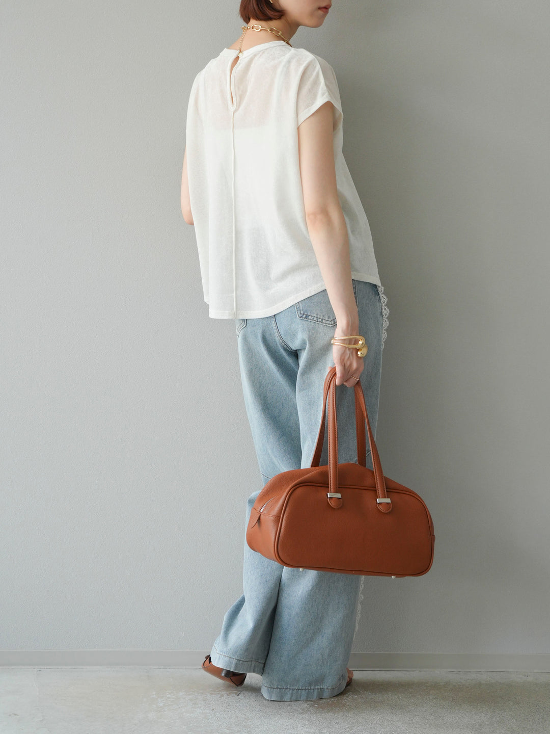 【預購】Line蕾絲牛仔褲/淺藍