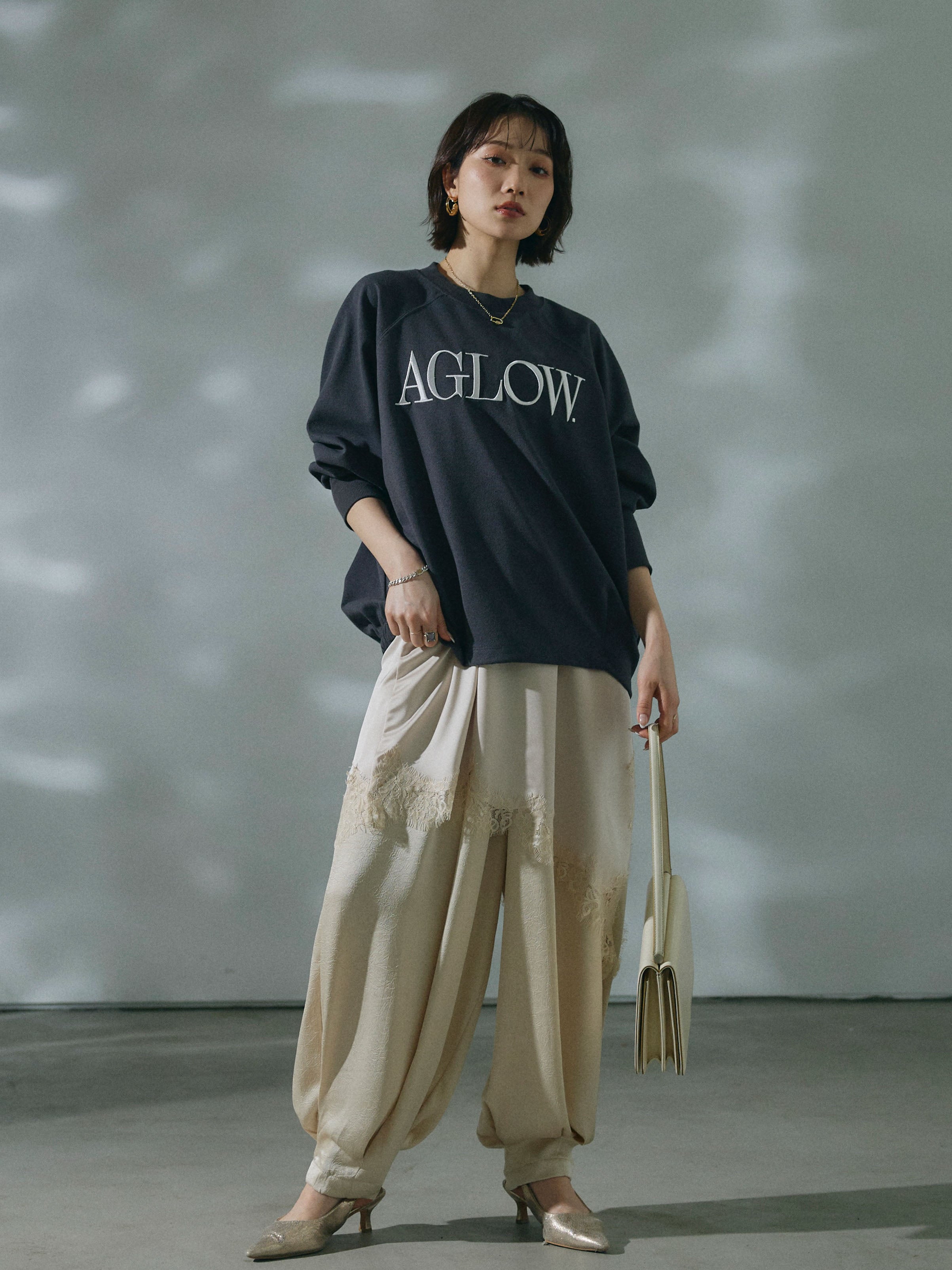 Allure】[SET]ブークレダンボールロゴ刺繍プルオーバー+ワッシャー