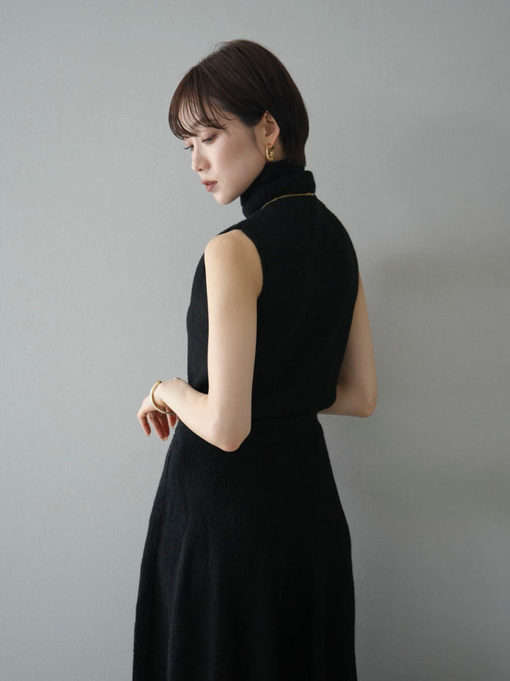 【預訂】針織裙套裝/黑色