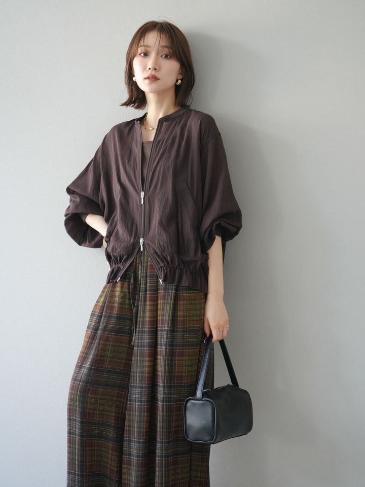 [預訂] Washer Sheer Blouson/棕色