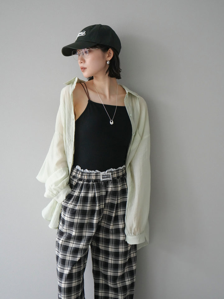 [予約]ドライタッチシアーオーバーシャツ/ミント