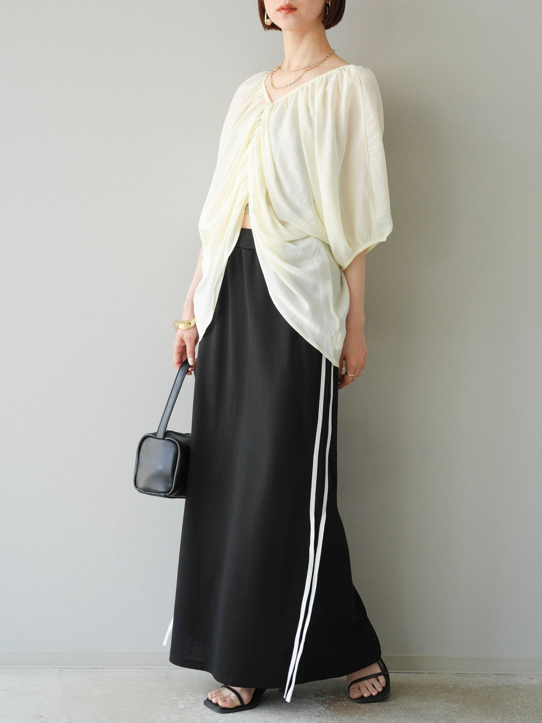 [預購] Sideline 球衣窄裙/黑色