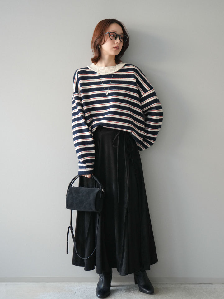 [予約]スエードマーメイドスカート/black