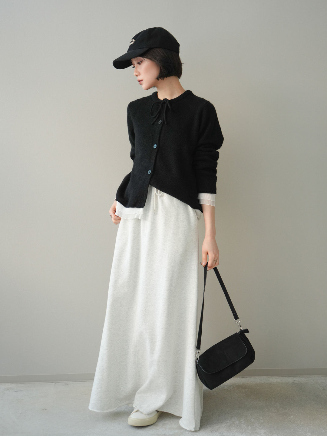 [SET]スウェットフレアロングスカート+スウェットフレアロングスカート(2set)