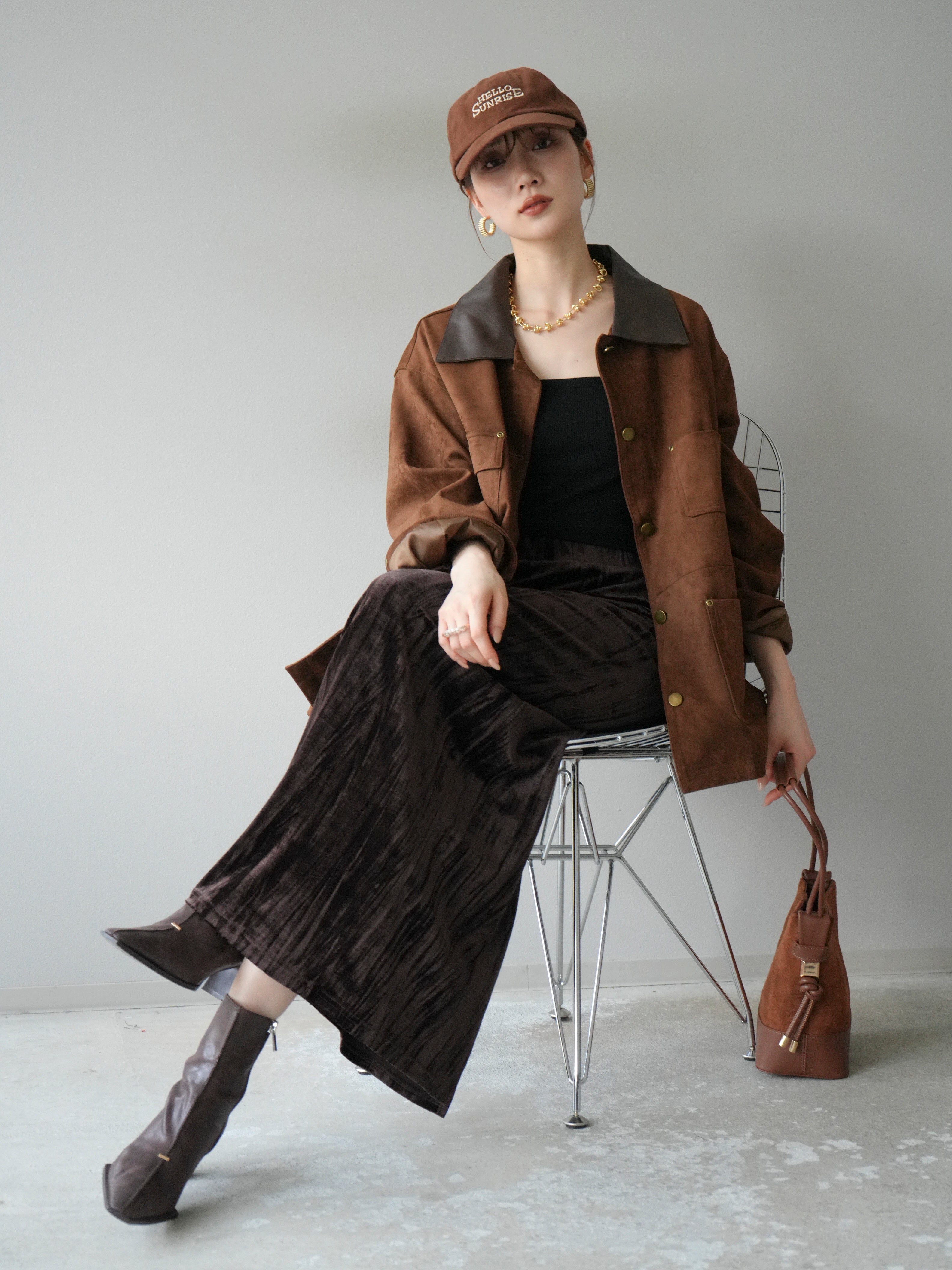 ROK ECLAIRMADE　ブラウン スエード ジャンパー ROK ECLAIRMADE ブラウン スエード ジャンパー ROK ECLAIRMADE