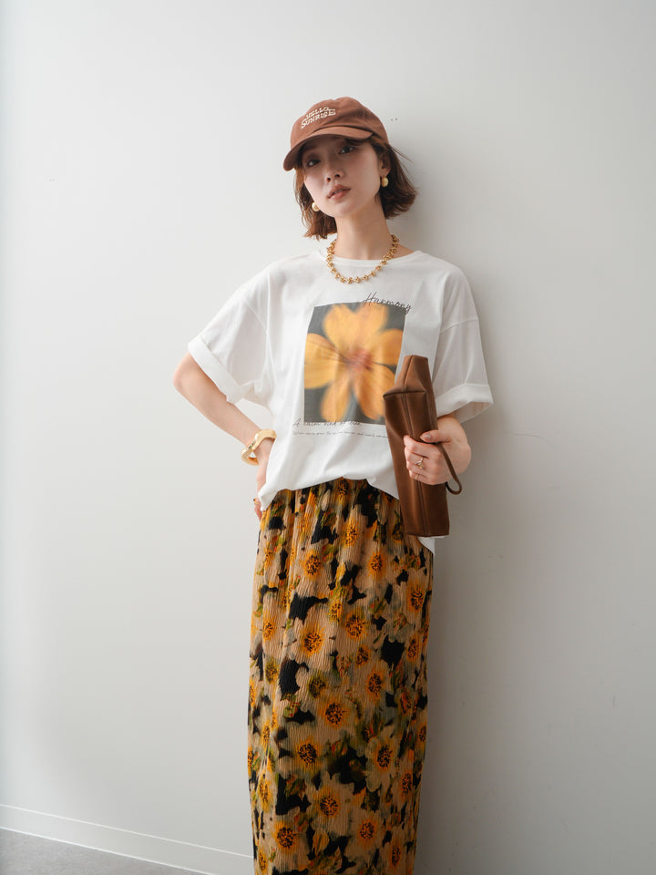 [SET]フラワーフォトTEE+フラワーフォトTEE(2set)