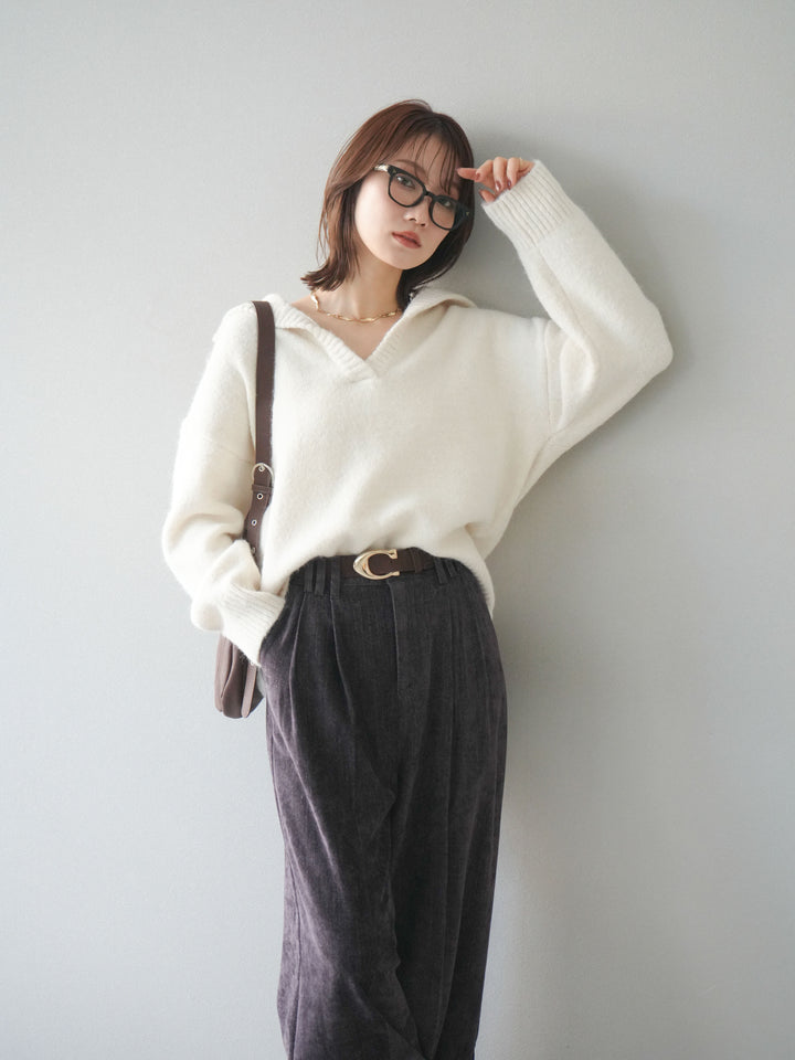 [SET]スキッパーニットプルオーバー+選べるアクセセット(2set)