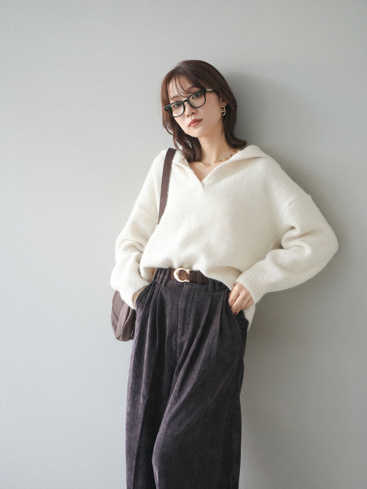 [SET]スキッパーニットプルオーバー+選べるアクセセット(2set)