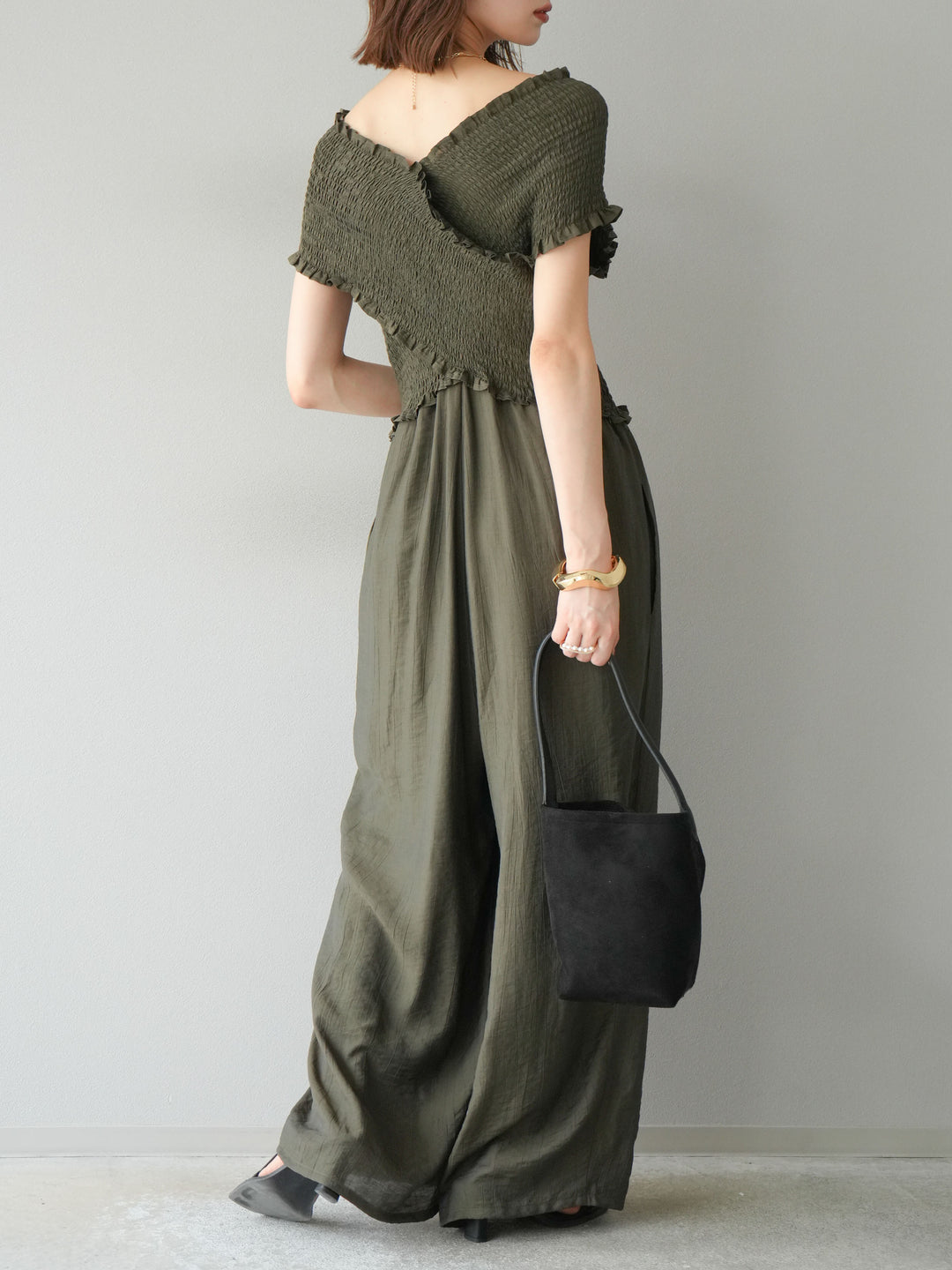 [SET]シャーリングクロスサロペット+シャーリングクロスサロペット(2set)