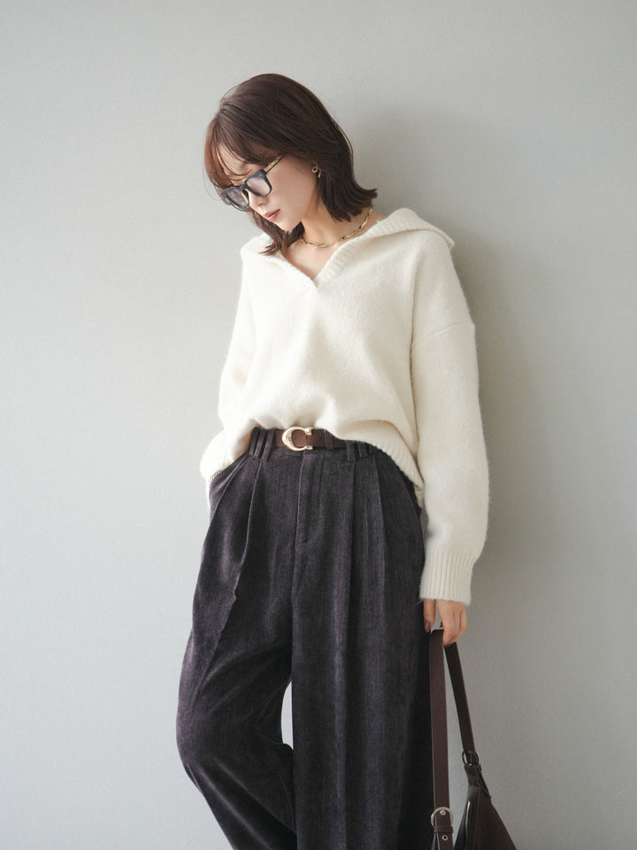 [SET]スキッパーニットプルオーバー+選べるアクセセット(2set)