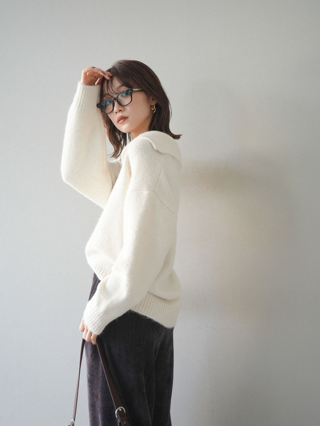 [SET]スキッパーニットプルオーバー+選べるアクセセット(2set)