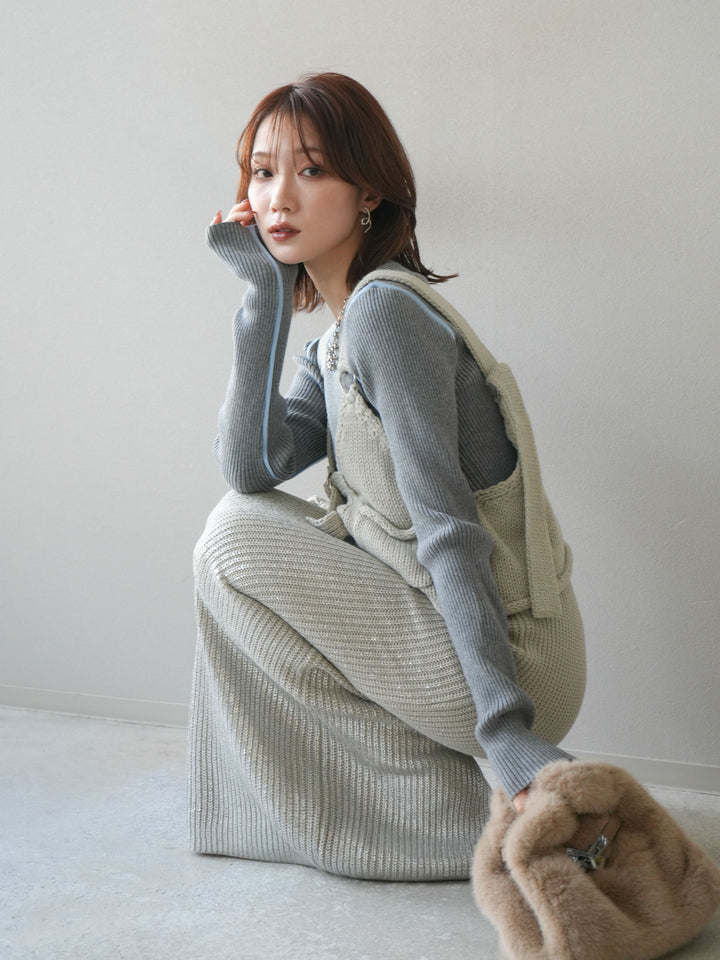 [予約]ニットビスチェ/lightgray