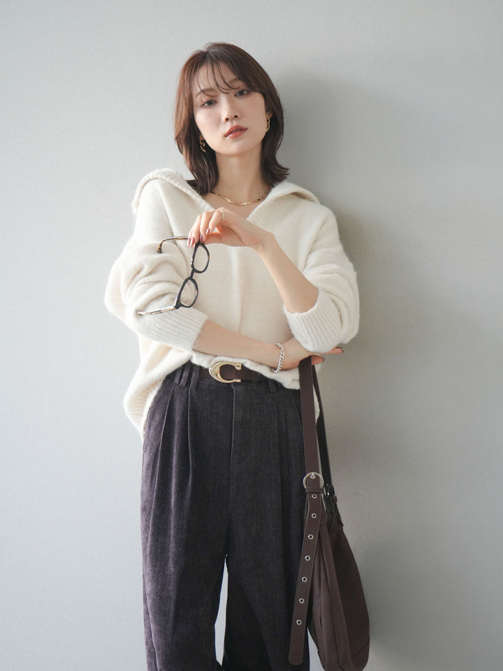 [SET]スキッパーニットプルオーバー+選べるアクセセット(2set)