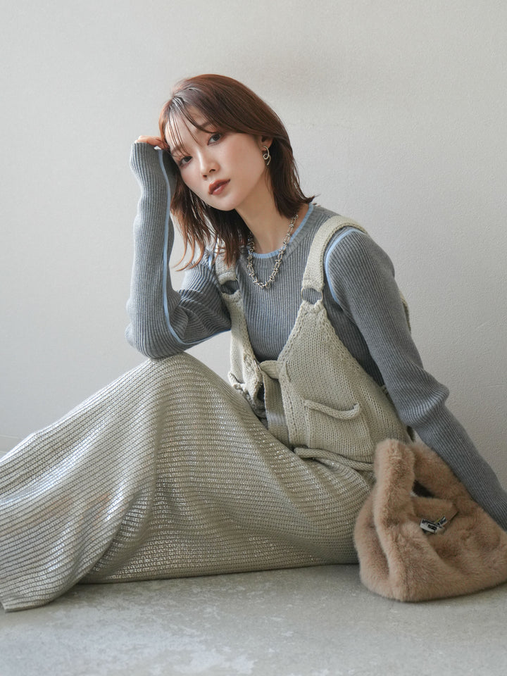 [予約]ニットビスチェ/lightgray