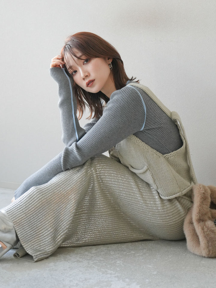 [予約]ニットビスチェ/lightgray