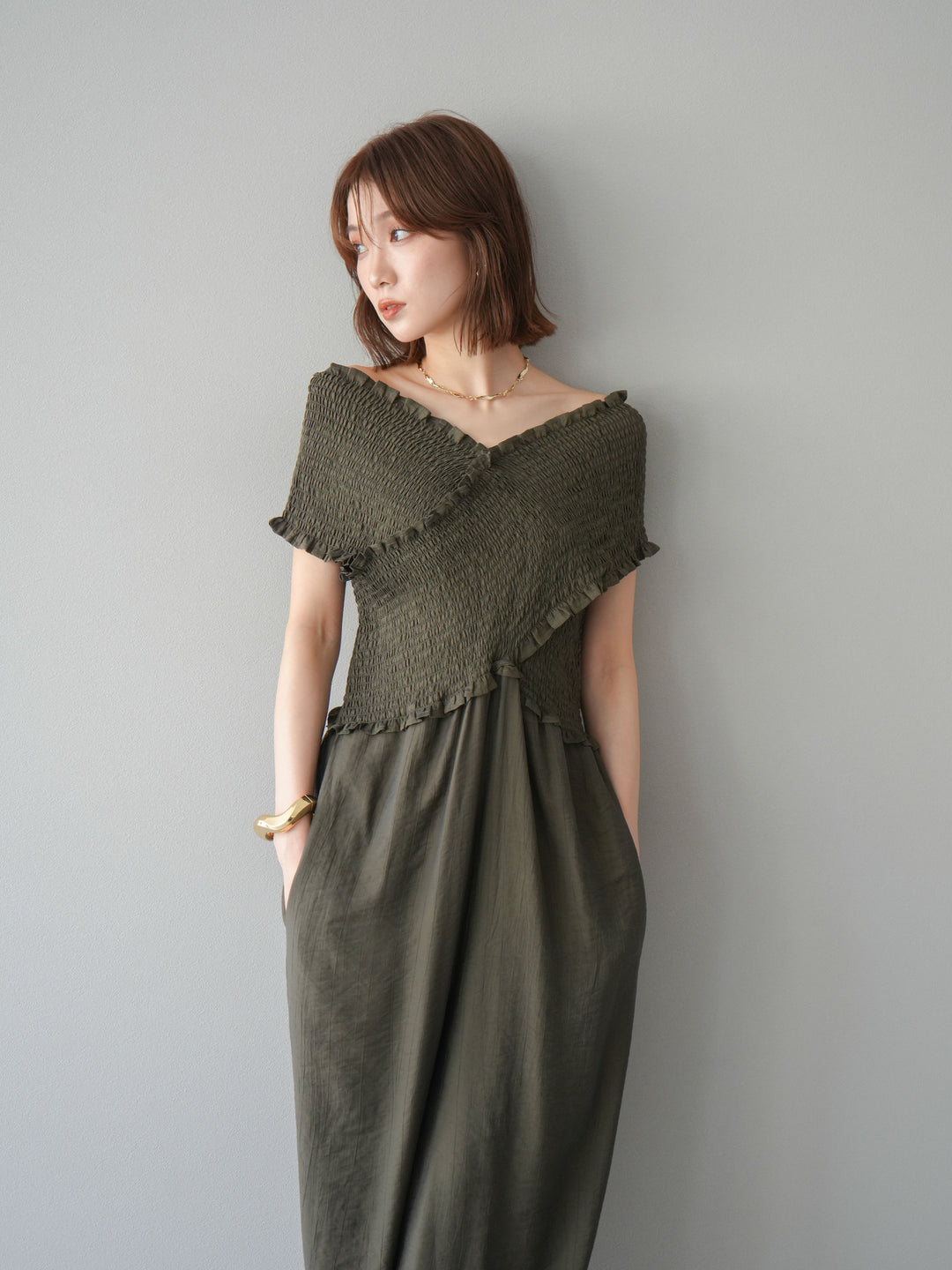 [SET]シャーリングクロスサロペット+シャーリングクロスサロペット(2set)