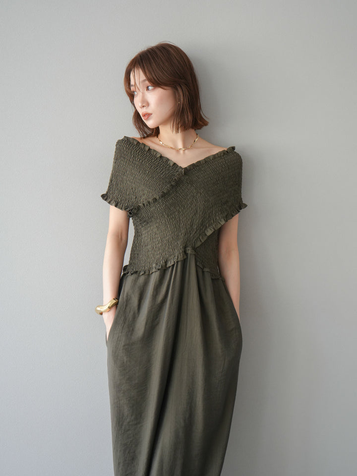 [SET]シャーリングクロスサロペット+シャーリングクロスサロペット(2set)