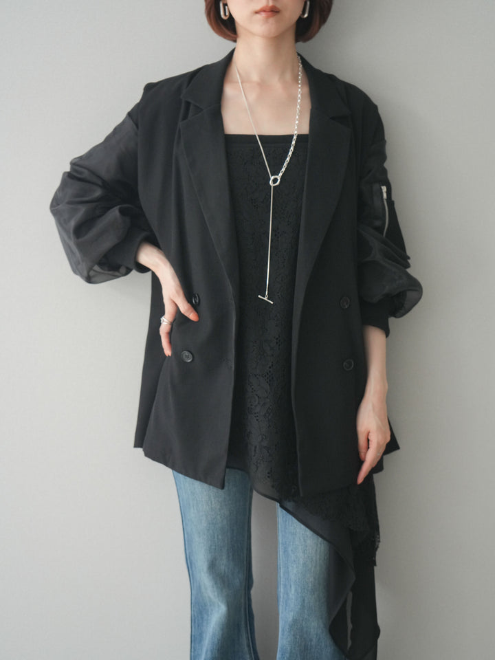 [SET]MA-1ドッキングデザインジャケット+選べるアクセセット(2set)