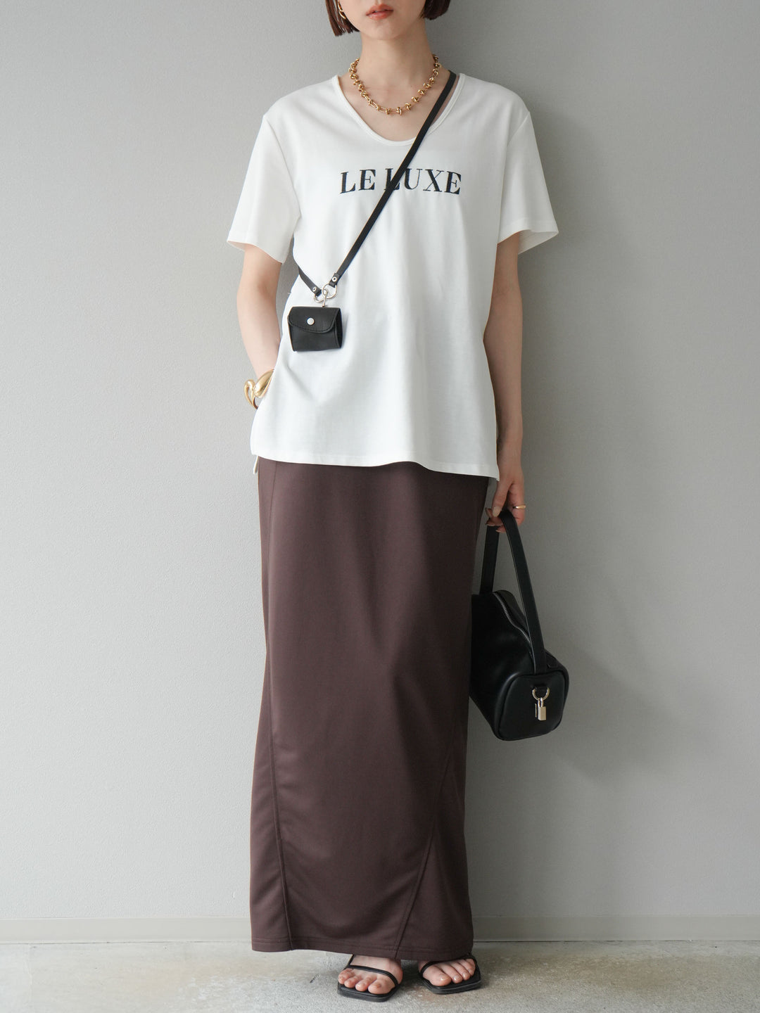 [SET] 毛衣長裙+毛衣長裙（2件套）