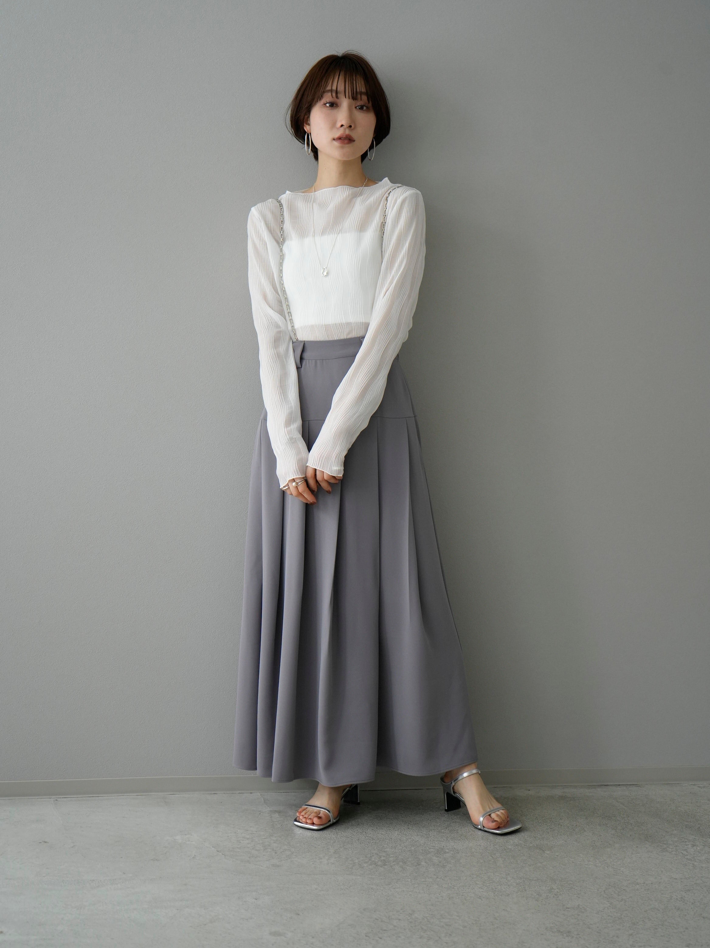 SET]チェーンサスペンダータックスカート+チェーンサスペンダー