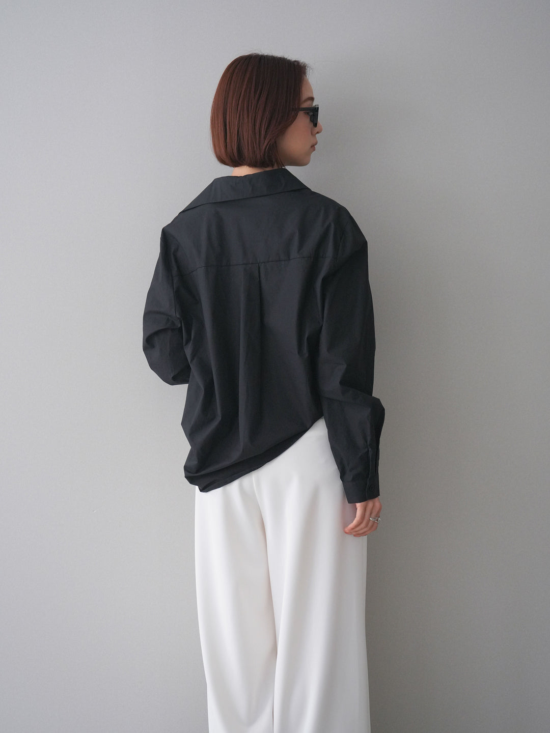 [予約]レースネックスキッパーブラウス/black