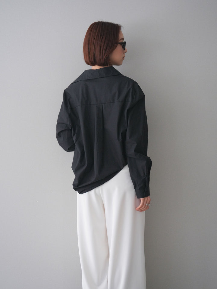 [予約]レースネックスキッパーブラウス/black