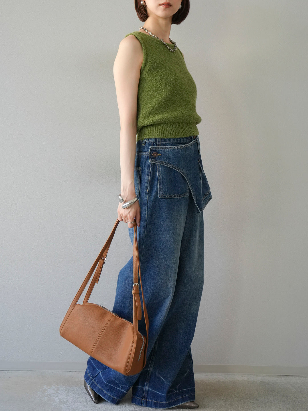 [予約]ラップルーズワイドデニム/ブルー