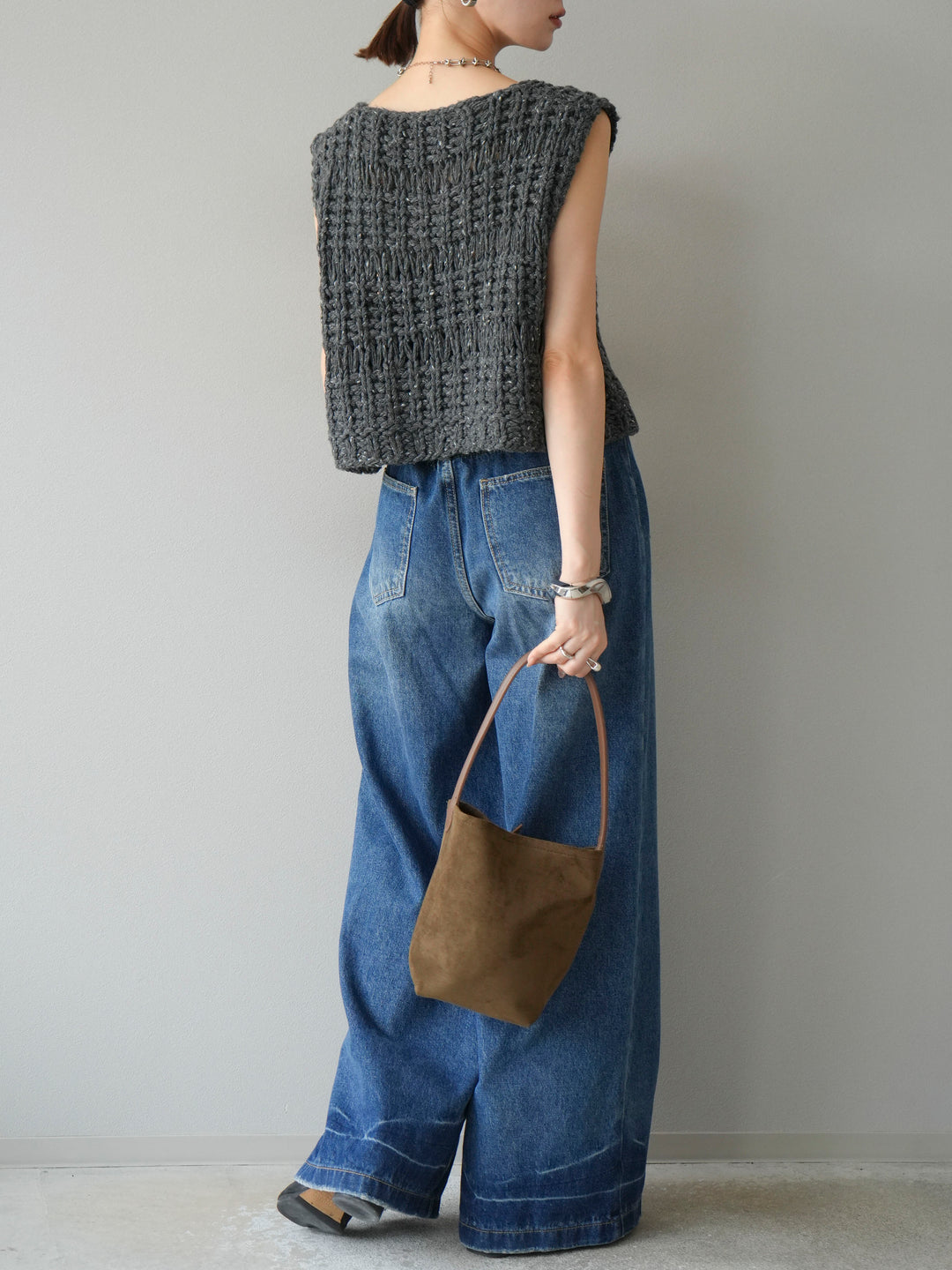 [予約]ラップルーズワイドデニム/ブルー