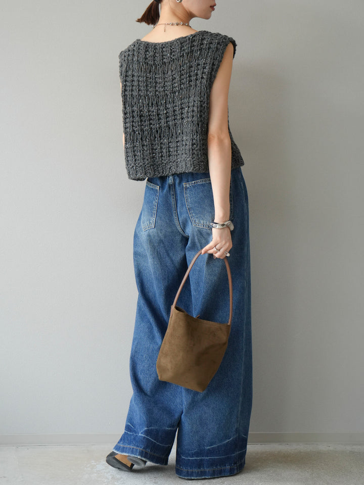 [予約]ラップルーズワイドデニム/ブルー