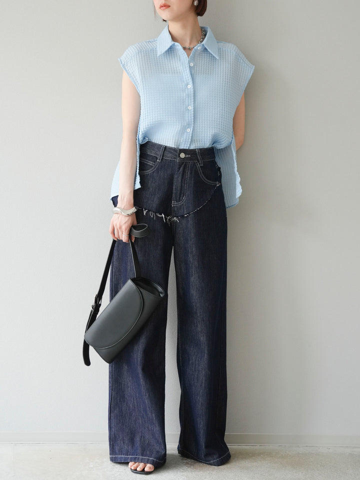 【預購】提臀牛仔褲/深藍色