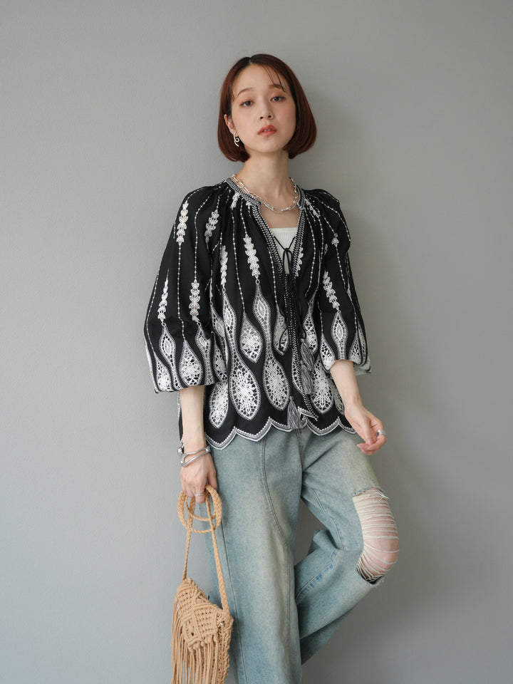 [予約]マクラメフリンジショルダーミニバッグ/ベージュ