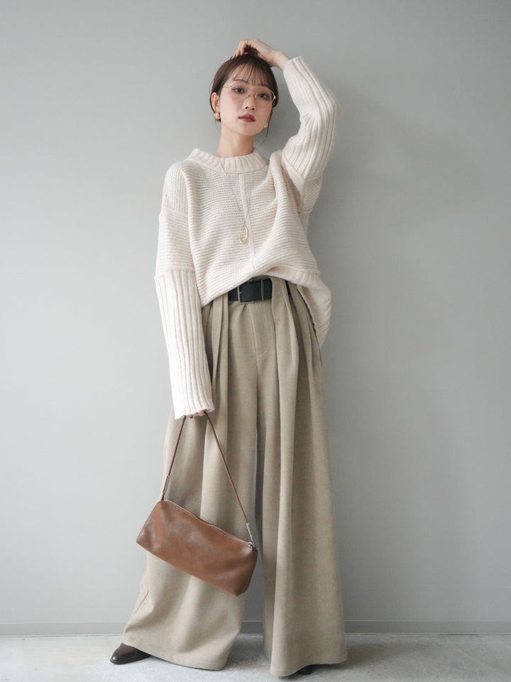 [SET]ベルトデザインループコールテンワイドパンツ(ベルト付き)+ベルトデザインループコールテンワイドパンツ(ベルト付き)(2set)