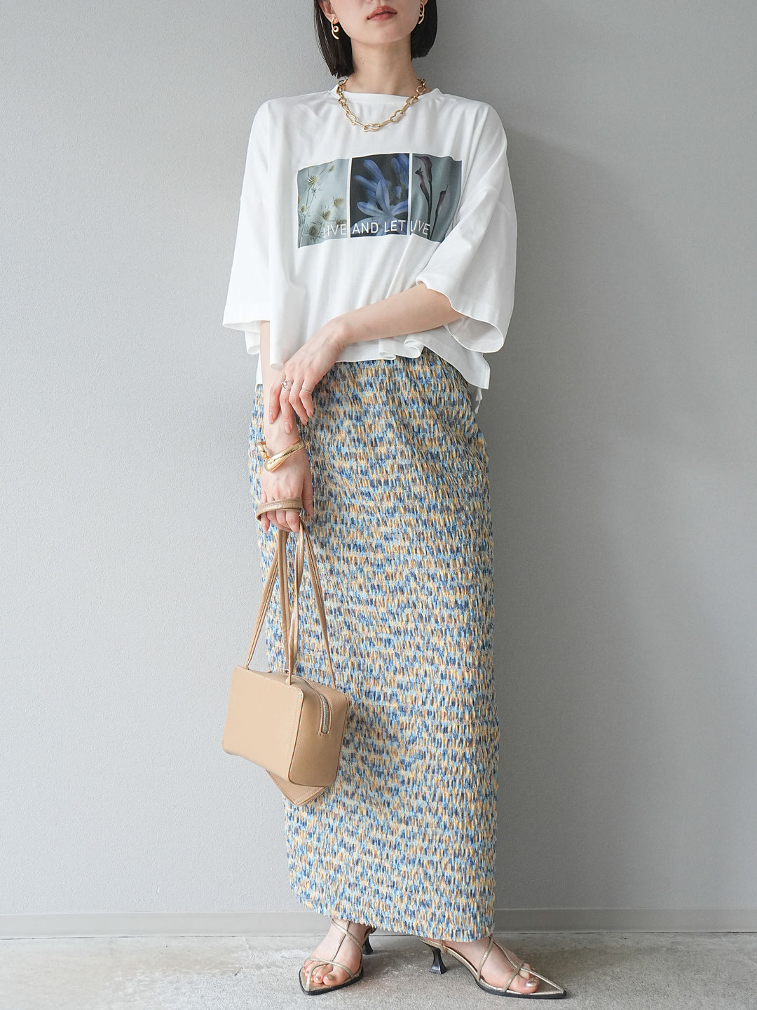 [預購] 光滑照片印花Logo變色短T卹/Off