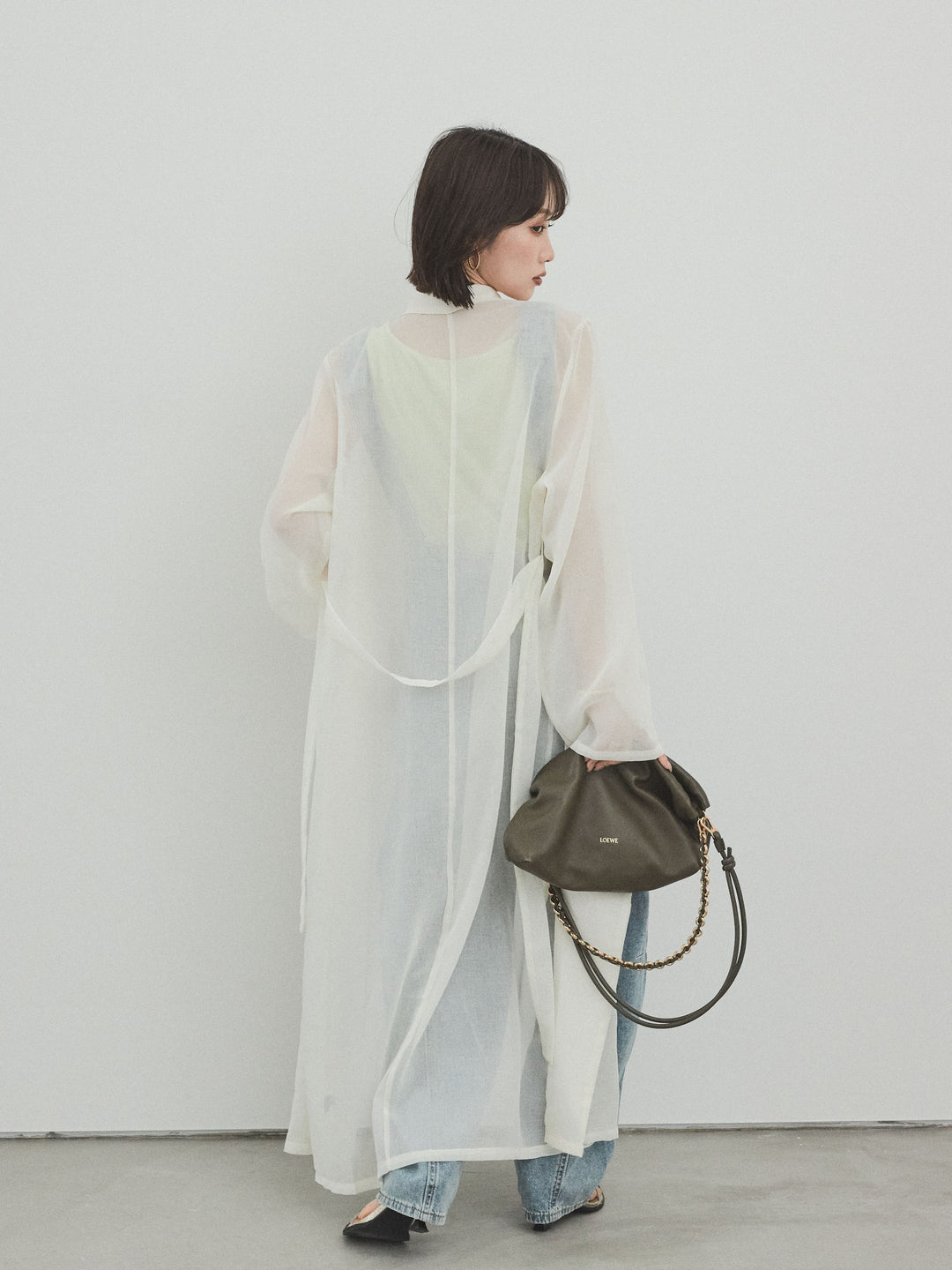 [予約]センターシームデニムサロペット /ライトブルー