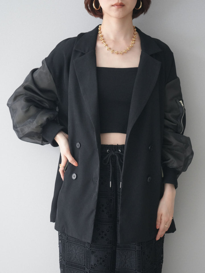 [SET]MA-1ドッキングデザインジャケット+選べるアクセセット(2set)