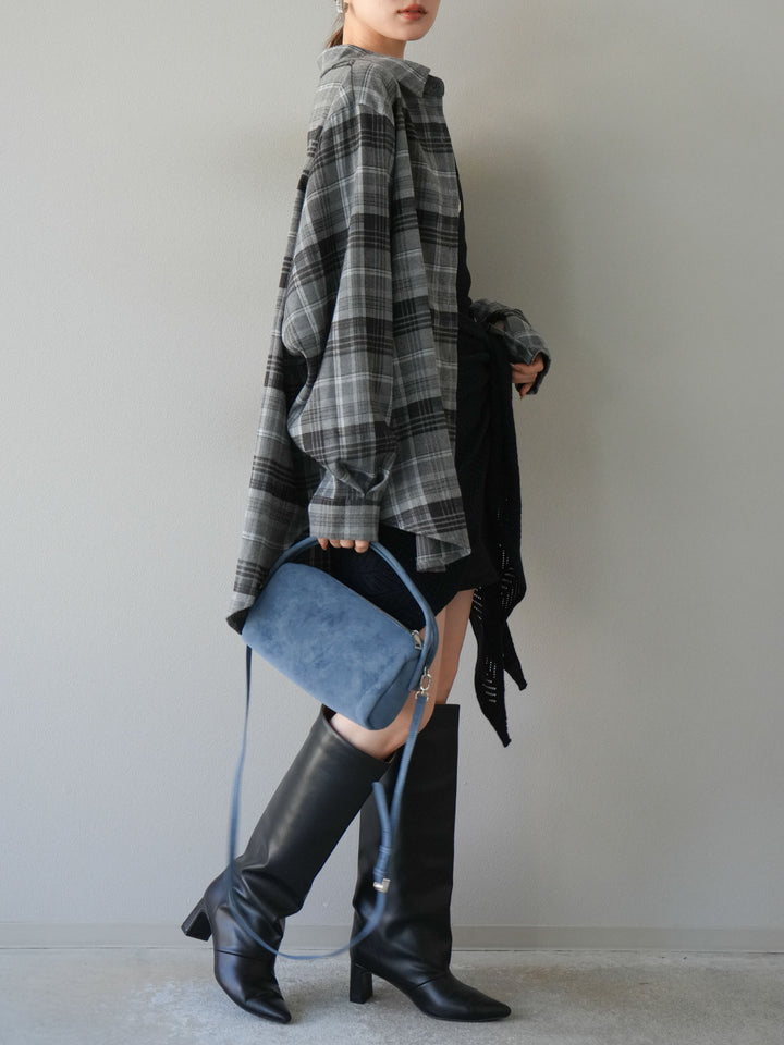 [予約]スエードペチパンツ付ミニスカート/ブラック